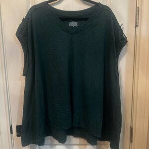 Westbound Deep Green Short Sleeve Top